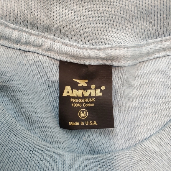 Vintage 80s Anvil Maltese Blue Tshirt - Picture 3 of 10